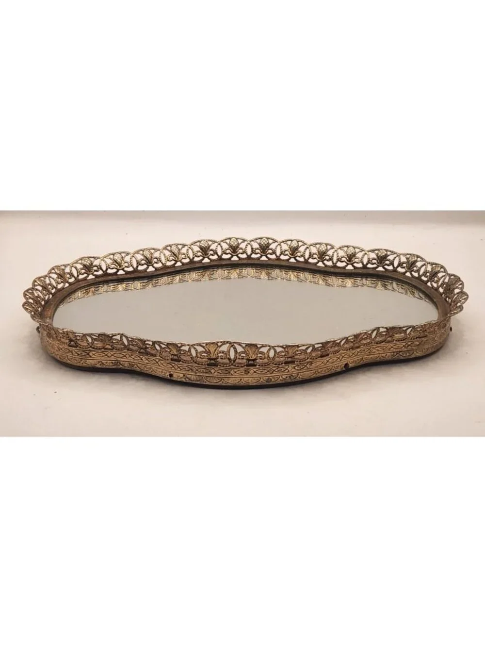 Filigree Vanity Mirror Tray